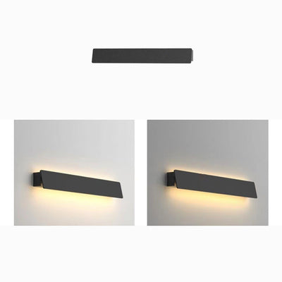مصباح حائط LED مستطيل من الألومنيوم بالطاقة الشمسية بتصميم حديث وبسيط للحديقة 