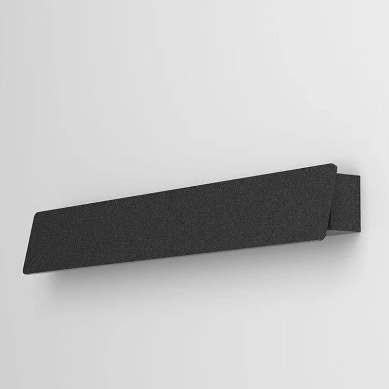 مصباح حائط LED مستطيل من الألومنيوم بالطاقة الشمسية بتصميم حديث وبسيط للحديقة 