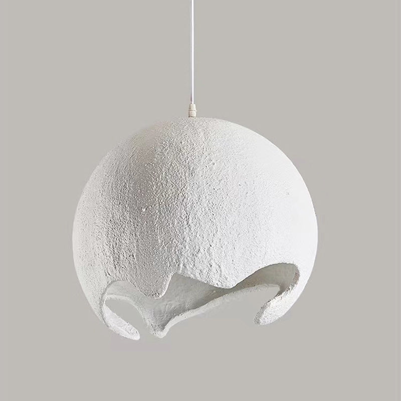 Zeitgenössische industrielle Odd Ball Runde Harz 1-Licht Pendelleuchte für Schlafzimmer 