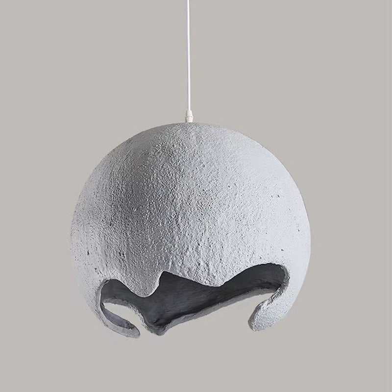 Zeitgenössische industrielle Odd Ball Runde Harz 1-Licht Pendelleuchte für Schlafzimmer 