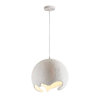 Zeitgenössische industrielle Odd Ball Runde Harz 1-Licht Pendelleuchte für Schlafzimmer 