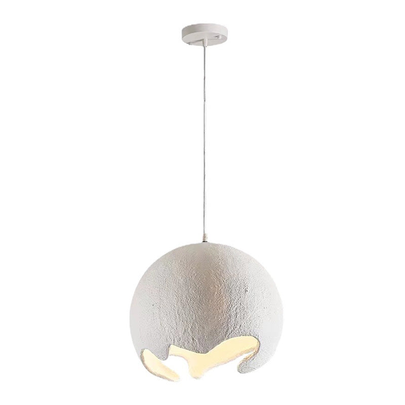 Zeitgenössische industrielle Odd Ball Runde Harz 1-Licht Pendelleuchte für Schlafzimmer 