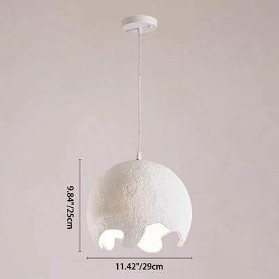 Zeitgenössische industrielle Odd Ball Runde Harz 1-Licht Pendelleuchte für Schlafzimmer 