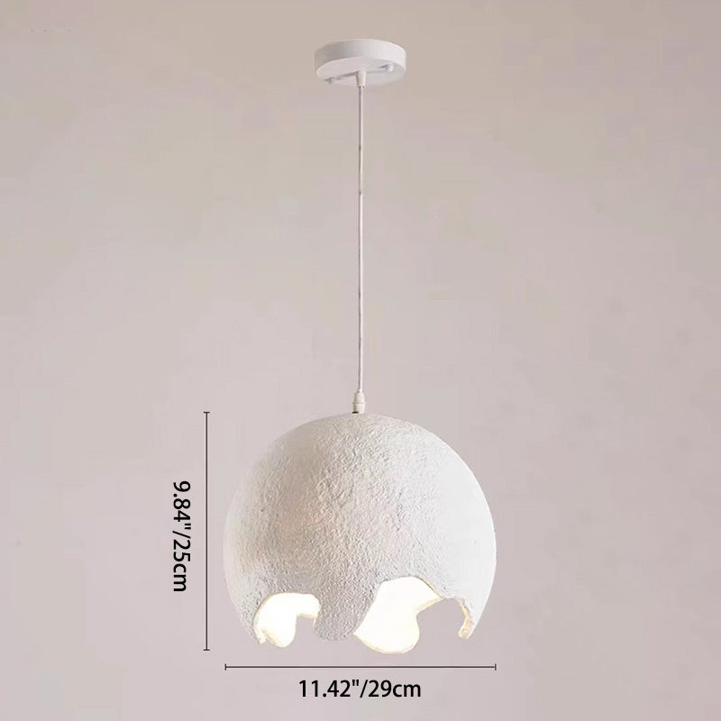 Zeitgenössische industrielle Odd Ball Runde Harz 1-Licht Pendelleuchte für Schlafzimmer 
