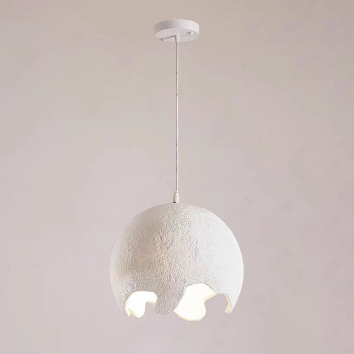 Contemporary Industrial Odd Ball Round Resin 1-Light Pendant Light For Bedroom