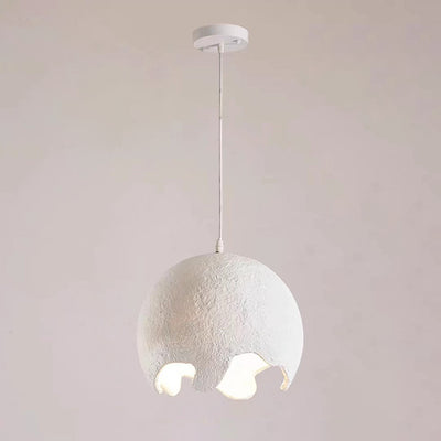 Zeitgenössische industrielle Odd Ball Runde Harz 1-Licht Pendelleuchte für Schlafzimmer 
