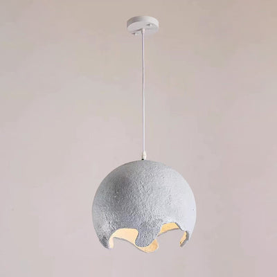 Zeitgenössische industrielle Odd Ball Runde Harz 1-Licht Pendelleuchte für Schlafzimmer 