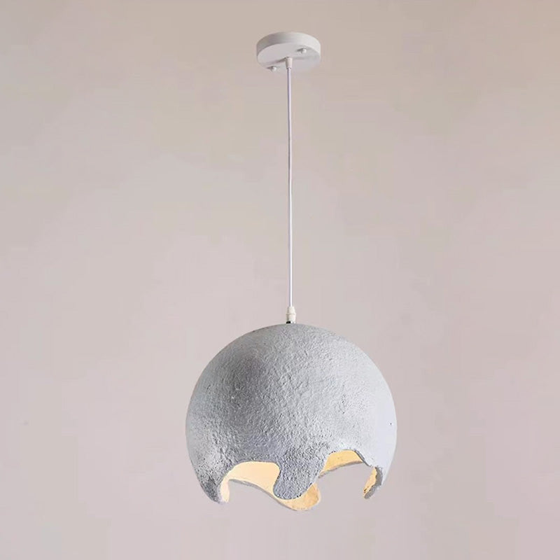 Zeitgenössische industrielle Odd Ball Runde Harz 1-Licht Pendelleuchte für Schlafzimmer 