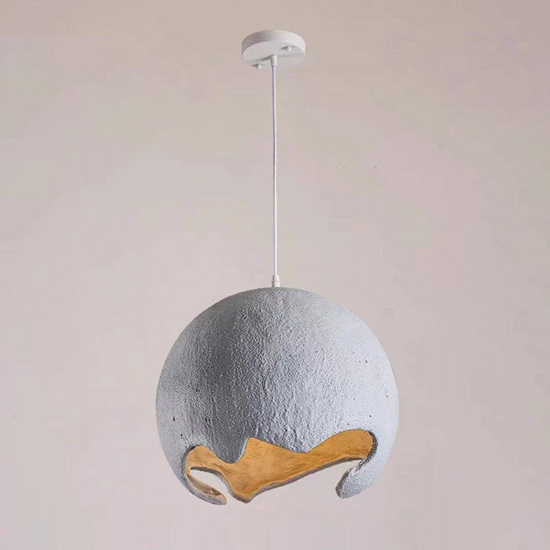 Zeitgenössische industrielle Odd Ball Runde Harz 1-Licht Pendelleuchte für Schlafzimmer 