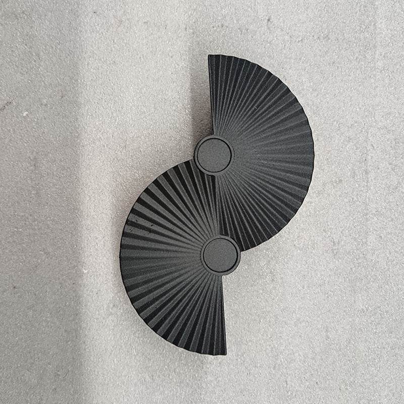مصباح حائط LED من الألومنيوم الأكريليكي على شكل نصف دائرة بتصميم بسيط وحديث للحديقة 