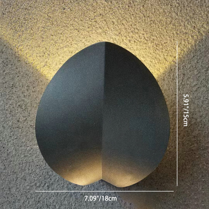 Zeitgenössische skandinavische Blatt Aluminium LED Wandleuchte Lampe für Schlafzimmer 