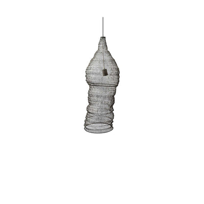 Lustre suspendu contemporain créatif rond irrégulier en fer à 1 lumière pour salon 