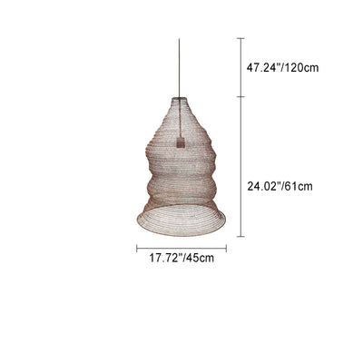 Lustre suspendu contemporain créatif rond irrégulier en fer à 1 lumière pour salon 