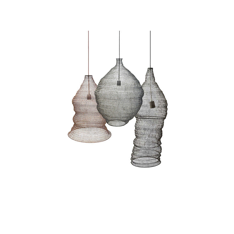 Lustre suspendu contemporain créatif rond irrégulier en fer à 1 lumière pour salon 