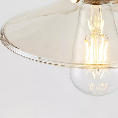 Traditionelle chinesische runde quadratische Wandleuchte aus Glas, Holz und Eisen, 1 Licht, für Wohnzimmer 