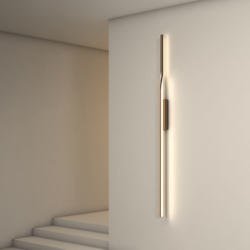 Applique murale LED en silicone et aluminium fer moderne minimaliste pour salon 