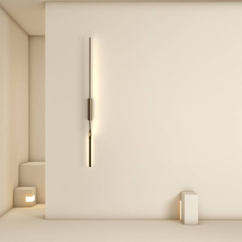 Applique murale LED en silicone et aluminium fer moderne minimaliste pour salon 