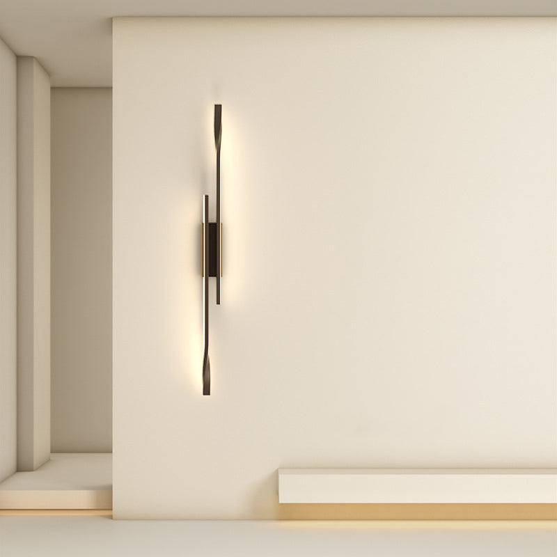Lámpara Aplique de Pared LED de Hardware de Silicona Rectangular Minimalista Moderna para Sala de Estar 
