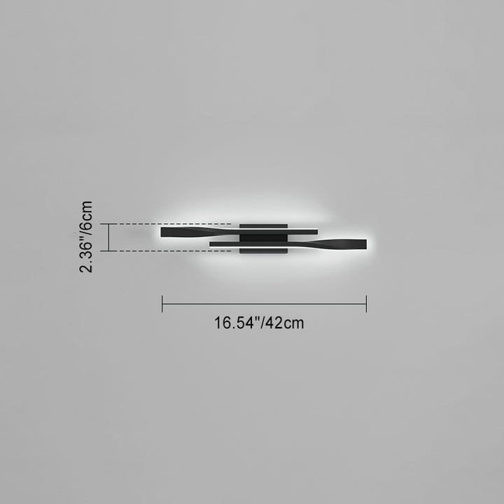 Modern Minimalist Rectangular Silicone Hardware LED Wall Sconce Lamp For Living Room