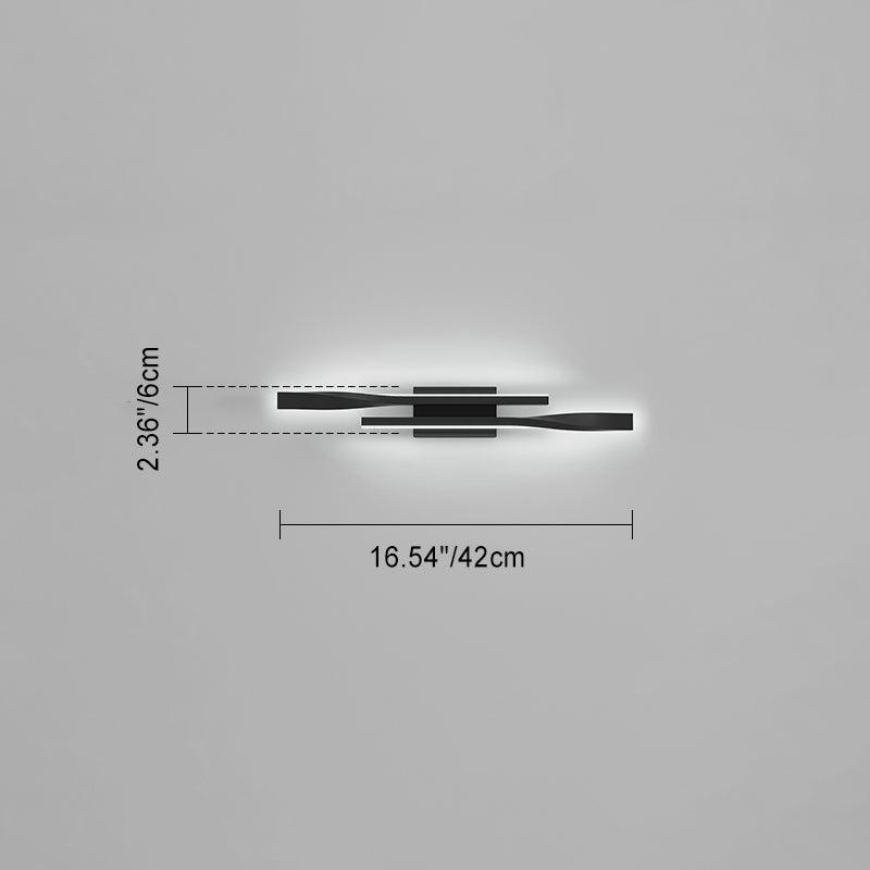 Lámpara Aplique de Pared LED de Hardware de Silicona Rectangular Minimalista Moderna para Sala de Estar 