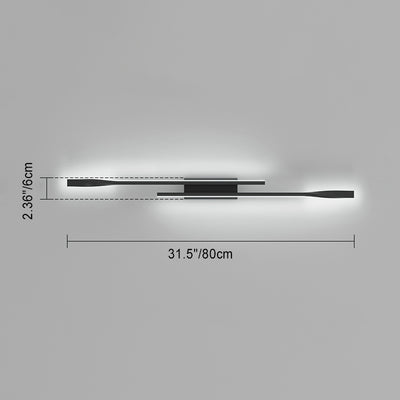Lámpara Aplique de Pared LED de Hardware de Silicona Rectangular Minimalista Moderna para Sala de Estar 