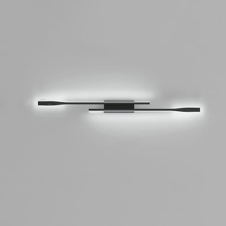 Modern Minimalist Rectangular Silicone Hardware LED Wall Sconce Lamp For Living Room