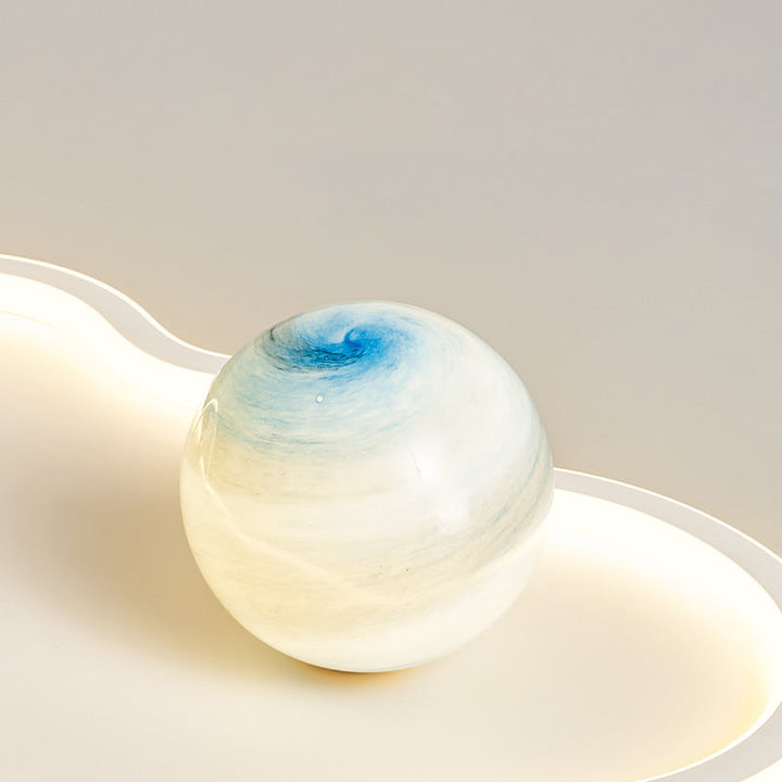 Lustre de plafond LED moderne Art Déco Astronaute Lune Nuage Rond en silicone aluminium fer pour chambre à coucher 
