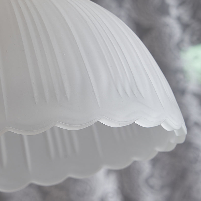 Suspension Luminaire 1 Lumière en Verre Cylindrique Rond Japonais Traditionnel en Bois de Caoutchouc pour Chambre 