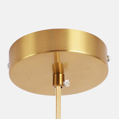 Lustre suspendu moderne de luxe en cristal et fer à 1 lumière pour salon 