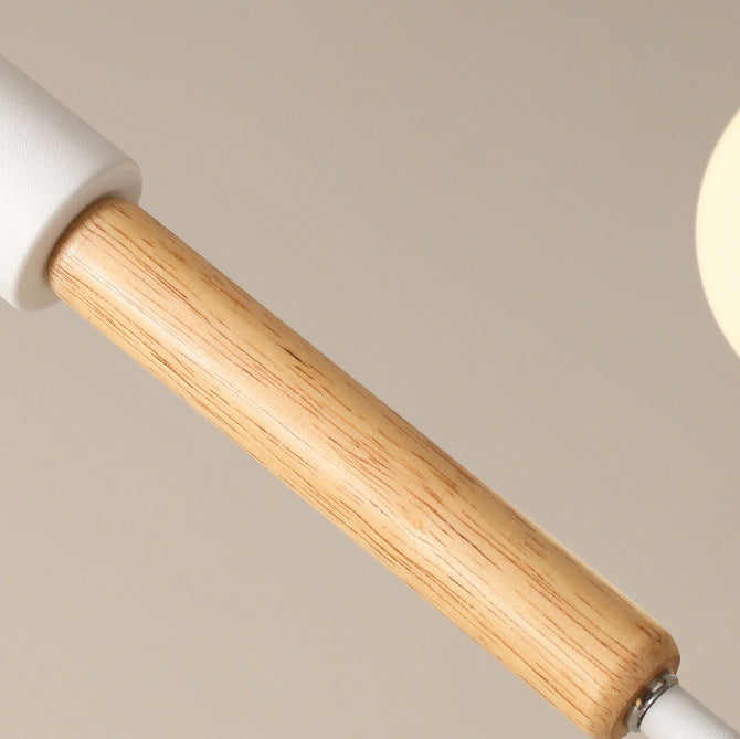 Lustre contemporain scandinave à cylindre, branche magique en bois de haricot, fer, 8 lumières pour salon 