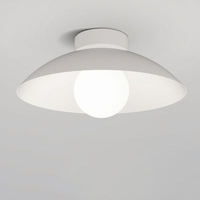 Plafonnier moderne minimaliste rond en verre, bois et fer à 1 lumière pour salon 