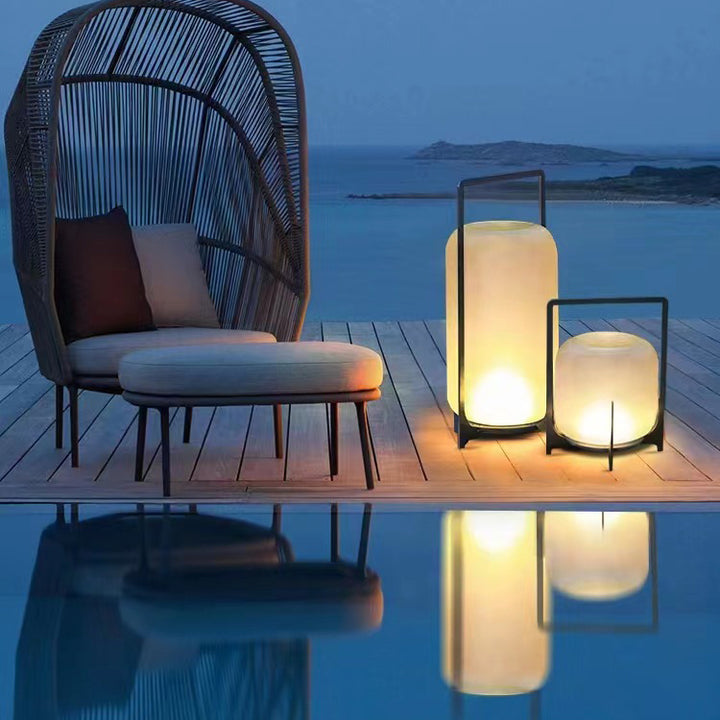 Lanterne chinoise traditionnelle ronde solaire étanche en verre acier inoxydable LED lumière extérieure pour jardin 