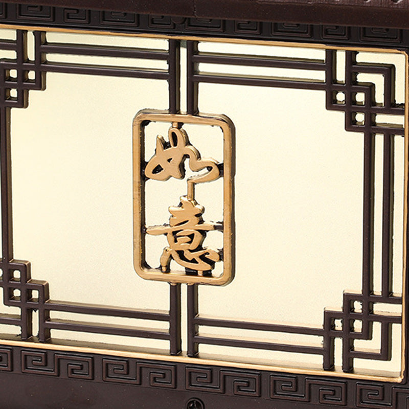 Lumière extérieure LED en aluminium et verre étanche solaire Ruyi pour jardin, patio carré traditionnel chinois 