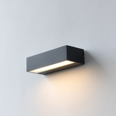 Moderne minimalistische rechteckige Stange wasserdichte Aluminium-LED-Wandleuchter-Lampe für Garten 