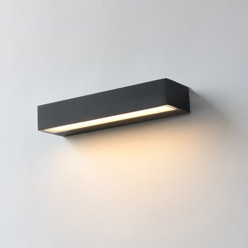 Moderne minimalistische rechteckige Stange wasserdichte Aluminium-LED-Wandleuchter-Lampe für Garten 