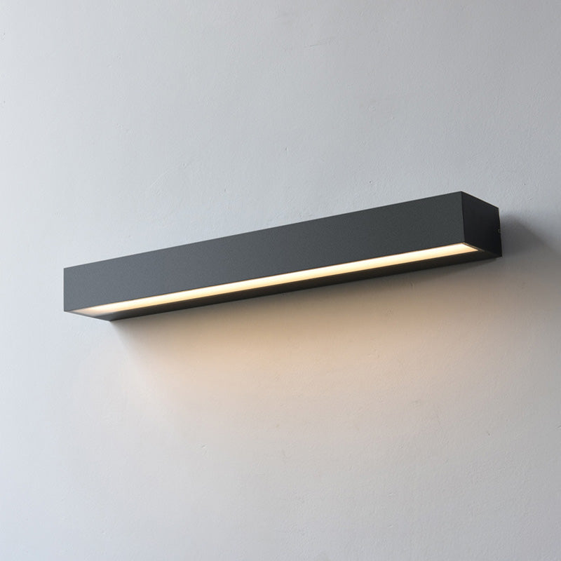 Moderne minimalistische rechteckige Stange wasserdichte Aluminium-LED-Wandleuchter-Lampe für Garten 