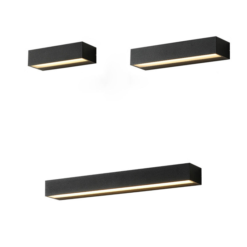 Moderne minimalistische rechteckige Stange wasserdichte Aluminium-LED-Wandleuchter-Lampe für Garten 