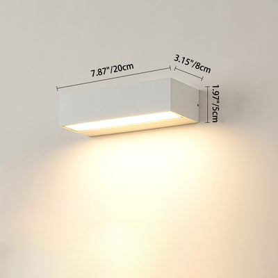 Moderne minimalistische rechteckige Stange wasserdichte Aluminium-LED-Wandleuchter-Lampe für Garten 
