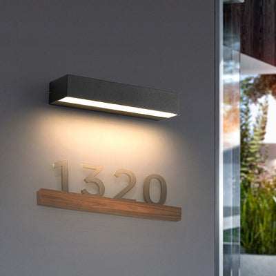 Moderne minimalistische rechteckige Stange wasserdichte Aluminium-LED-Wandleuchter-Lampe für Garten 