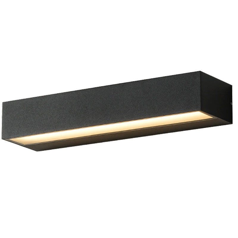Moderne minimalistische rechteckige Stange wasserdichte Aluminium-LED-Wandleuchter-Lampe für Garten 