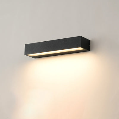 Moderne minimalistische rechteckige Stange wasserdichte Aluminium-LED-Wandleuchter-Lampe für Garten 