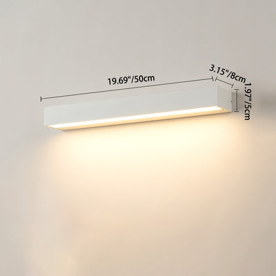 Moderne minimalistische rechteckige Stange wasserdichte Aluminium-LED-Wandleuchter-Lampe für Garten 