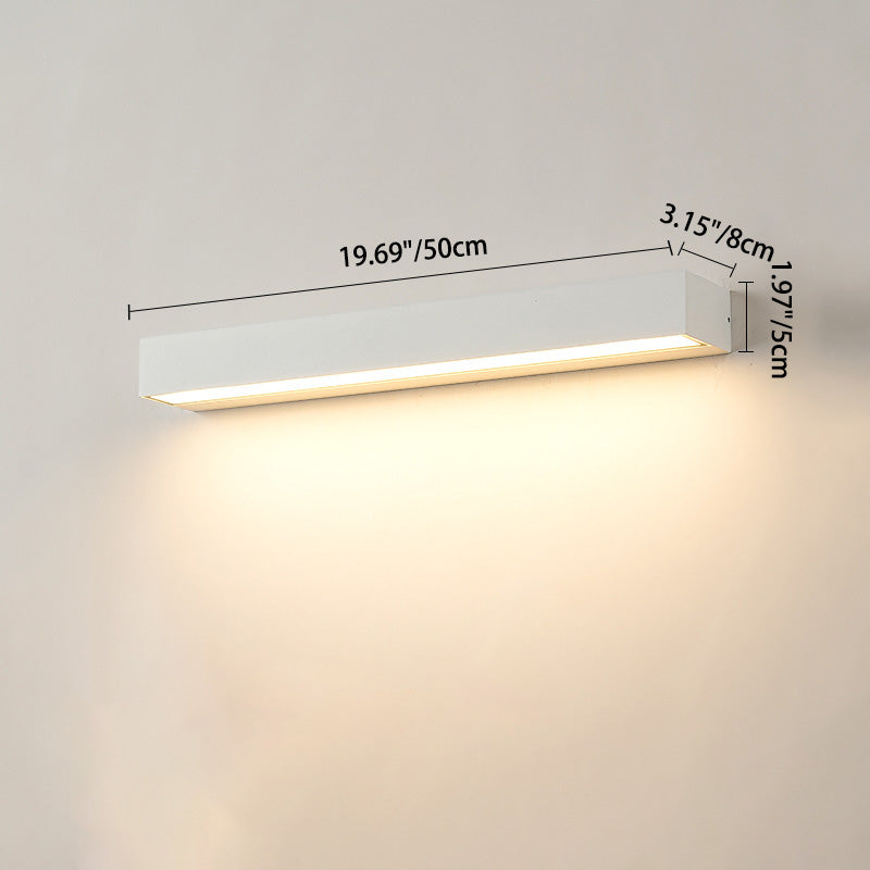 Moderne minimalistische rechteckige Stange wasserdichte Aluminium-LED-Wandleuchter-Lampe für Garten 