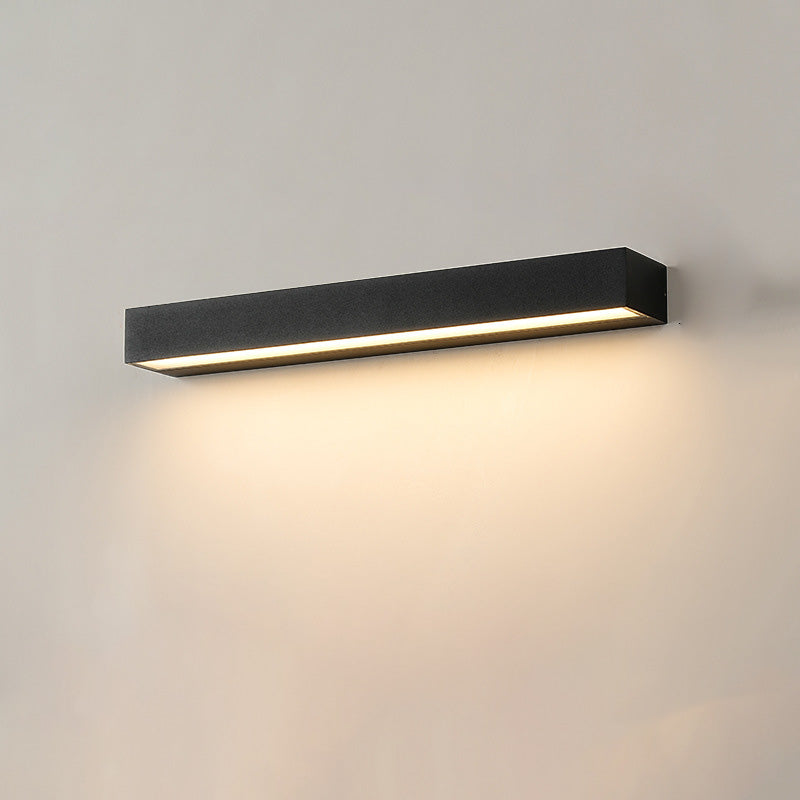 Moderne minimalistische rechteckige Stange wasserdichte Aluminium-LED-Wandleuchter-Lampe für Garten 