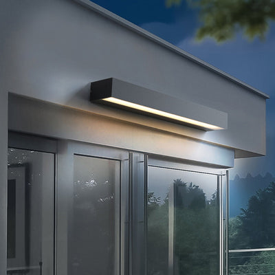 Moderne minimalistische rechteckige Stange wasserdichte Aluminium-LED-Wandleuchter-Lampe für Garten 
