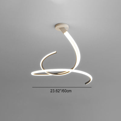 Lustre LED moderne minimaliste en forme de sphère avec lignes de branche en aluminium, fer, silicone et verre pour salon 