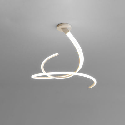 Lustre LED moderne minimaliste en forme de sphère avec lignes de branche en aluminium, fer, silicone et verre pour salon 