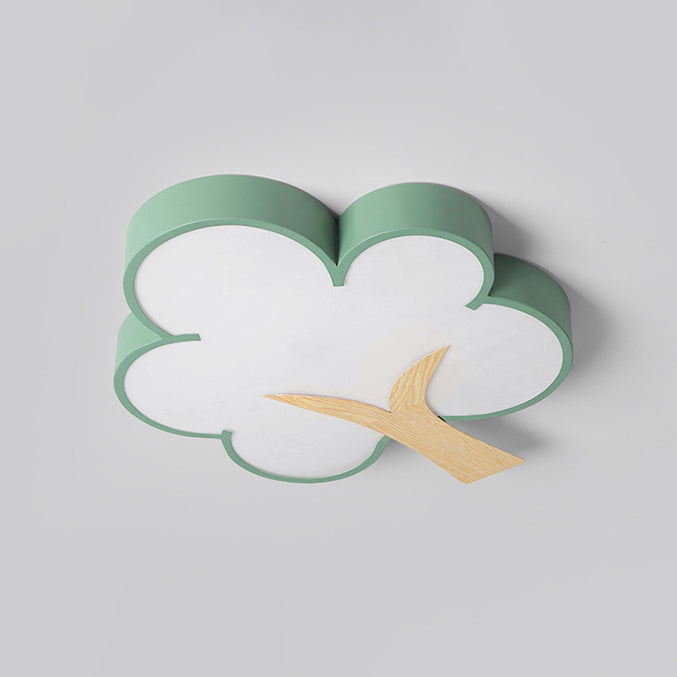 Modern Art Deco Tree Shape Light Guide Plate Iron LED Flush Mount Ceiling Light For Bedroom