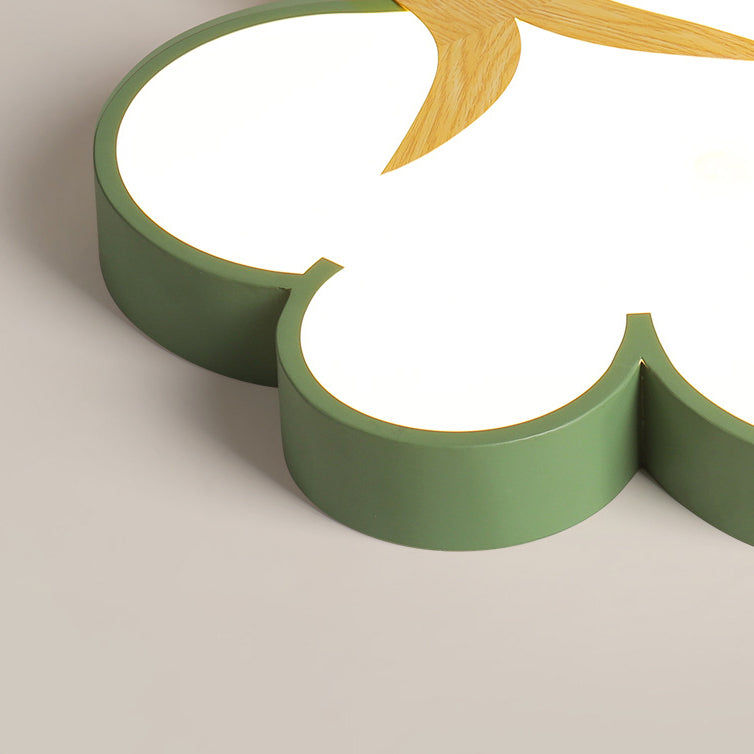 Modern Art Deco Tree Shape Light Guide Plate Iron LED Flush Mount Ceiling Light For Bedroom