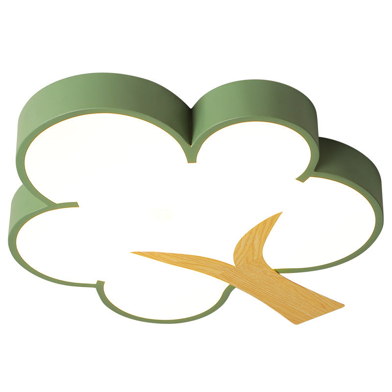 Modern Art Deco Tree Shape Light Guide Plate Iron LED Flush Mount Ceiling Light For Bedroom